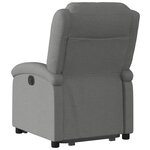 vidaXL Fauteuil inclinable électrique gris foncé tissu