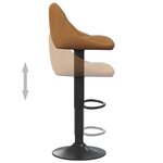 vidaXL Tabourets de bar lot de 2 marron velours