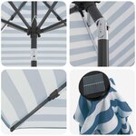 vidaXL Parasol de jardin avec lampes LED 230 x 230 cm Polyester
