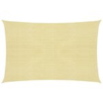 vidaXL Voile d'ombrage 160 g/m² Beige 3x4 m PEHD