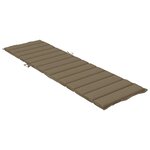 vidaXL Coussin de chaise longue taupe mélangé 200x60x4 cm tissu