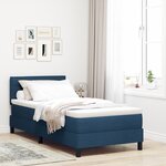 vidaXL Lit à ressort avec matelas et LED bleu 80x200 cm tissu