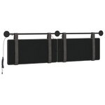 vidaXL Tête de lit suspendue Avec lumière LED Noir PU antique