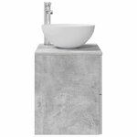 vidaXL Vanité de lavabo mural Gris béton 49 5 x 41 x 64 5 cm