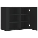 vidaXL Armoire murale noir 75x35x60 cm bois d'ingénierie