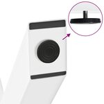 vidaXL Pieds de table à manger en forme de X 2 pièces blanc 90 x (72-73) cm acier