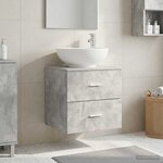vidaXL Vanité de lavabo mural Gris béton 49 5 x 44 5 x 66 5 cm