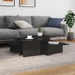 vidaXL Tables basses 2 Pièces noir brillant bois d'ingénierie
