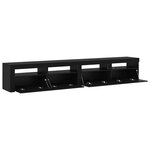 vidaXL Ensemble de Meuble TV 3 Pièces Chêne noir 240 x 35 x 40 cm