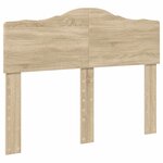 vidaXL Cadre de lit Chêne Sonoma 135 x 190 cm Bois de pin massif