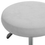 vidaXL Chaise pivotante de bureau Gris clair Velours