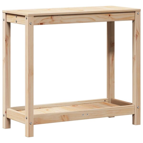 vidaXL Table de rempotage avec étagère 82 5x35x75cm bois massif de pin