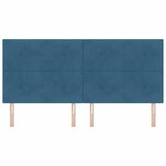 vidaXL Tête de lit LED avec bandes LED Bleu 200 cm Velours