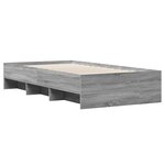 vidaXL Cadre de lit sans matelas sonoma gris 100x200 cm