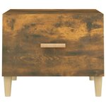 vidaXL Tables basses 2 Pièces chêne fumé 50x50x40 cm bois d'ingénierie