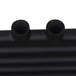 Sèche-serviettes eau chaude à rails droits noirs de 480 x 480 mm