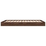 vidaXL Cadre de lit chêne marron 140x200 cm bois d'ingénierie