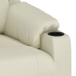 vidaXL Fauteuil de massage électrique Crème Similicuir