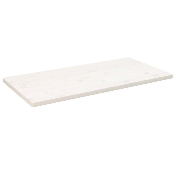 vidaXL Dessus de table blanc 100x60x2 5 cm bois de pin massif