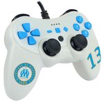 Manette filaire Olympique De Marseille blanche pour Switch