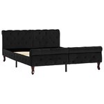 vidaXL Cadre de lit Noir Velours 140 x 200 cm