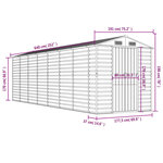 vidaXL Abri de jardin anthracite 191x640x198 cm acier galvanisé
