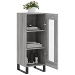 vidaXL Buffet Sonoma gris 34 5x34x90 cm Bois d'ingénierie