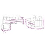 vidaXL Ensemble de canapés 3 Pièces avec coussins Marron Velours