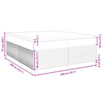 vidaXL Sommier à lattes de lit et matelas Bleu foncé 200x200cm Velours