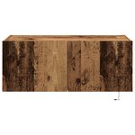 Meuble TV vidaXL avec lumières LED en vieux bois 80x35x31 cm