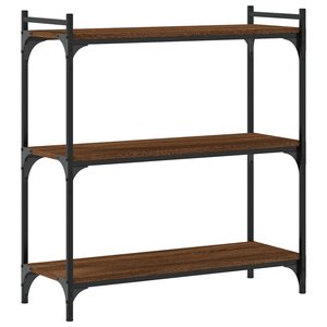 vidaXL Bibliothèque 3 niveaux chêne brun 80x30x86 cm bois d'ingénierie