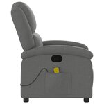 vidaXL Fauteuil de massage inclinable Gris foncé Tissu