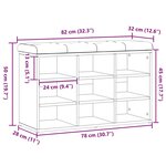 vidaXL Banc à chaussures chêne artisanal 82x32x50 cm bois d'ingénierie