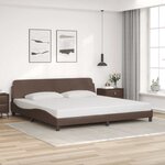vidaXL Cadre de lit Dover marron 200x200 cm similicuir