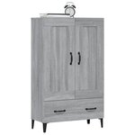 vidaXL Buffet Sonoma gris 70x31x115 cm Bois d'ingénierie