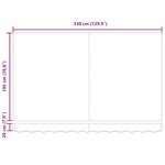 vidaXL Auvent Rétractable Gris clair 350 x 200 cm tissu
