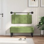 vidaXL Tête de lit suspendue Vert clair Velours