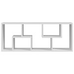 vidaXL Étagère murale Blanc 36x16x90 cm Bois d'ingénierie