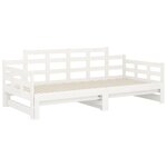 vidaXL Lit coulissant sans matelas blanc 2x(90x190) cm