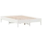 vidaXL Lit bibliothèque sans matelas blanc 150x200 cm bois pin massif