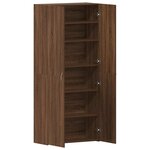 vidaXL Cabinet à chaussures avec étagère Marron 80 x 35.5 x 180 cm