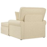 vidaXL Chaise lounge avec jupe Crème 91 x 157 x 91 cm tissu