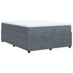 vidaXL Sommier à lattes de lit et matelas Gris foncé 140x200cm Velours