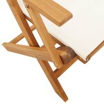vidaXL Chaises de jardin pliantes lot de 4 tissu et bois massif