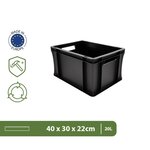 Pack and Move - Lot 4 Bacs Gerbables - Charge 20 kg - 40 x 30 x 22 cm - Stockage Rangement Outils Bricolage - Résistant - Réutilisable - 20L
