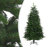 vidaXL Arbre de Noël artificiel avec LED et boules Vert 180 cm PVC PE