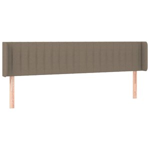 vidaXL Tête de lit avec oreilles Taupe 183x16x78/88 cm Tissu