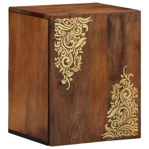vidaXL Meuble mural Marron miel 38 x 33 x 48 cm Bois de mangue massif