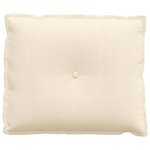 vidaXL Coussin de Dos Crème 60 x 50 cm Tissu en velours côtelé