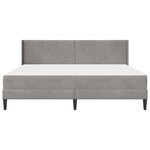 vidaXL Cadre de lit avec matelas Gris clair 200 x 200 cm Velours